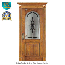 Puerta de madera maciza europea clásica con vidrio (ds-8022)